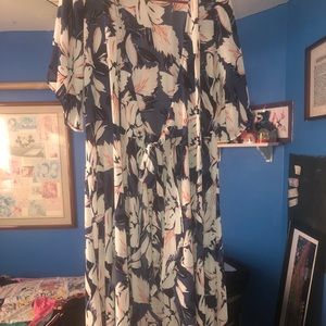 Open-tie floral dress
